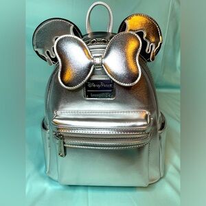 Disney Parks x Loungefly Platinum Drip 100 Years Backpack
